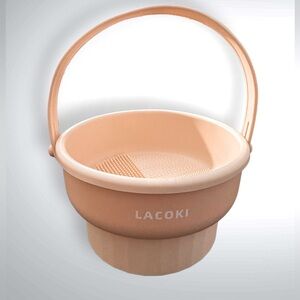 NEW 3 in 1 Silicone Makeup Brush Cleaner Organizer Bowl With Mat Color: Lt Pink